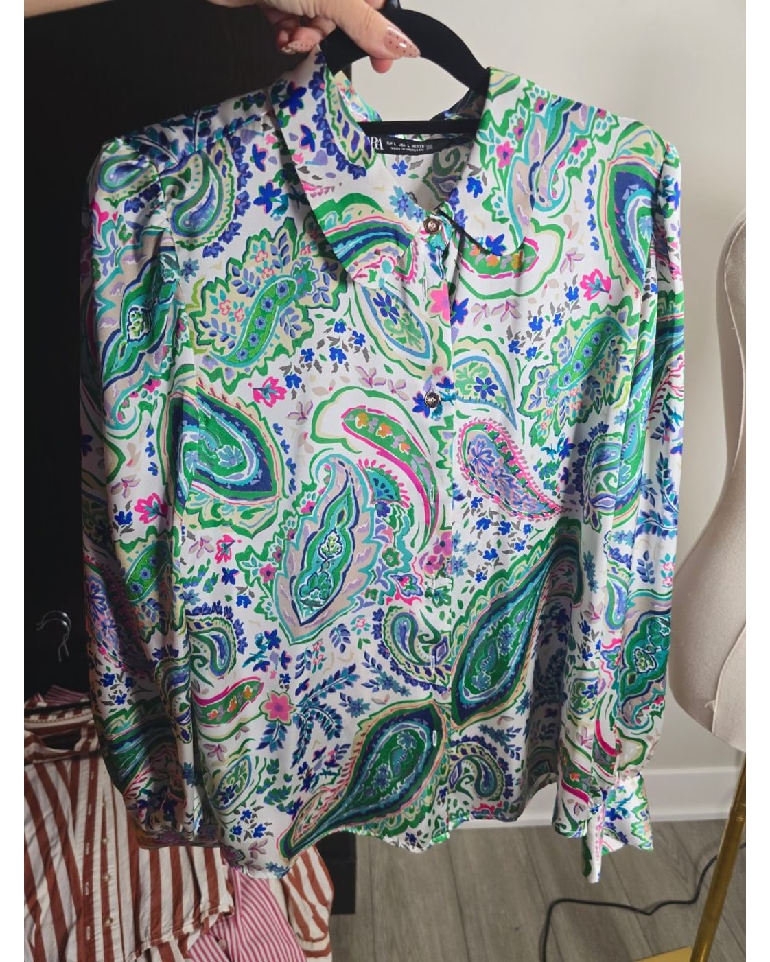 ZARA Paisley Button Down
