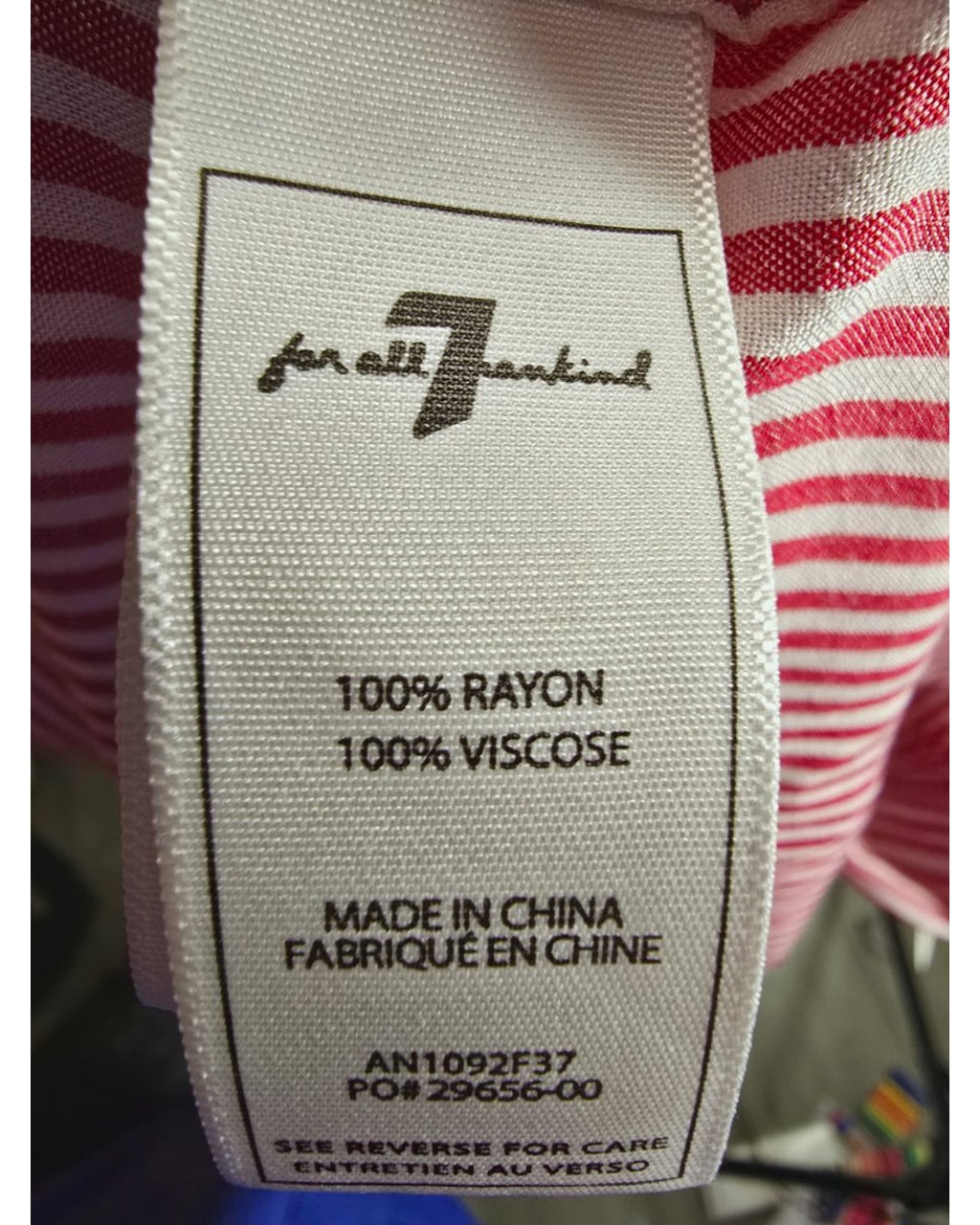 7 for all mankind Striped Button Down - Style# AN1092E37