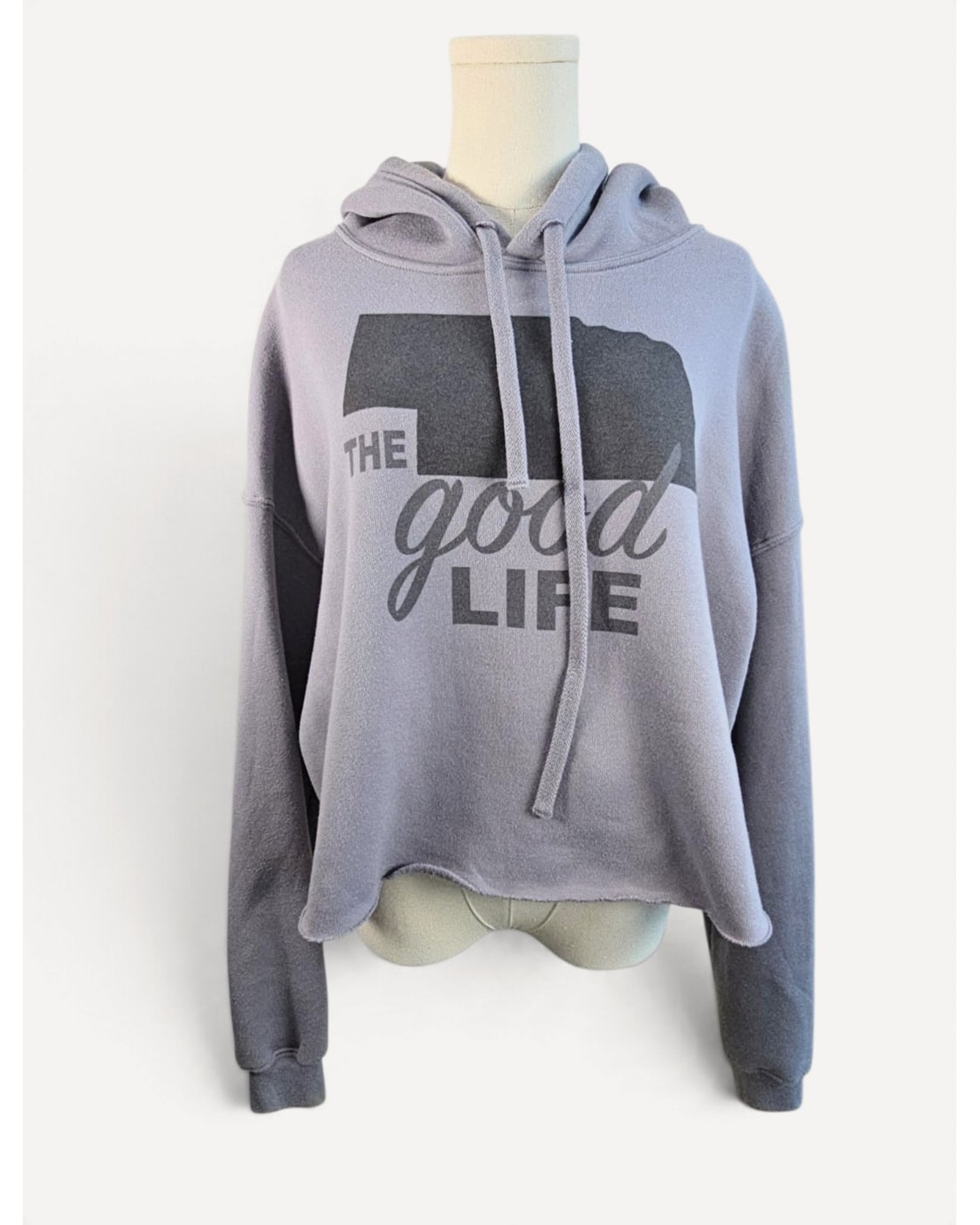 BELLA + CANVAS Nebraska The Good Life Cropped Hoodie