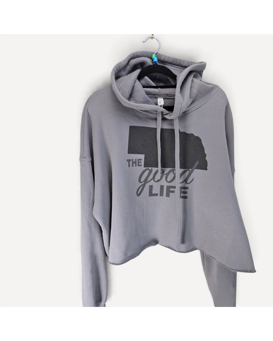 BELLA + CANVAS Nebraska The Good Life Cropped Hoodie