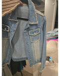 Savanna Jane Pearl Embellished Denim Jacket - Style# 100181