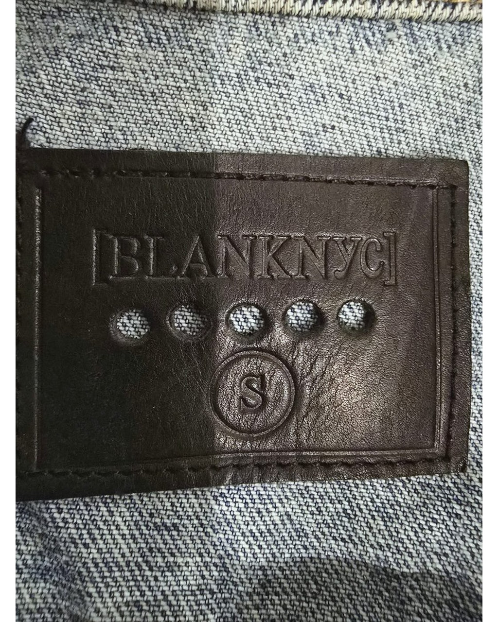 BLANKNYC Mixed Media Denim Jacket with Faux Leather Sleeves - Style# 07GA5033FE