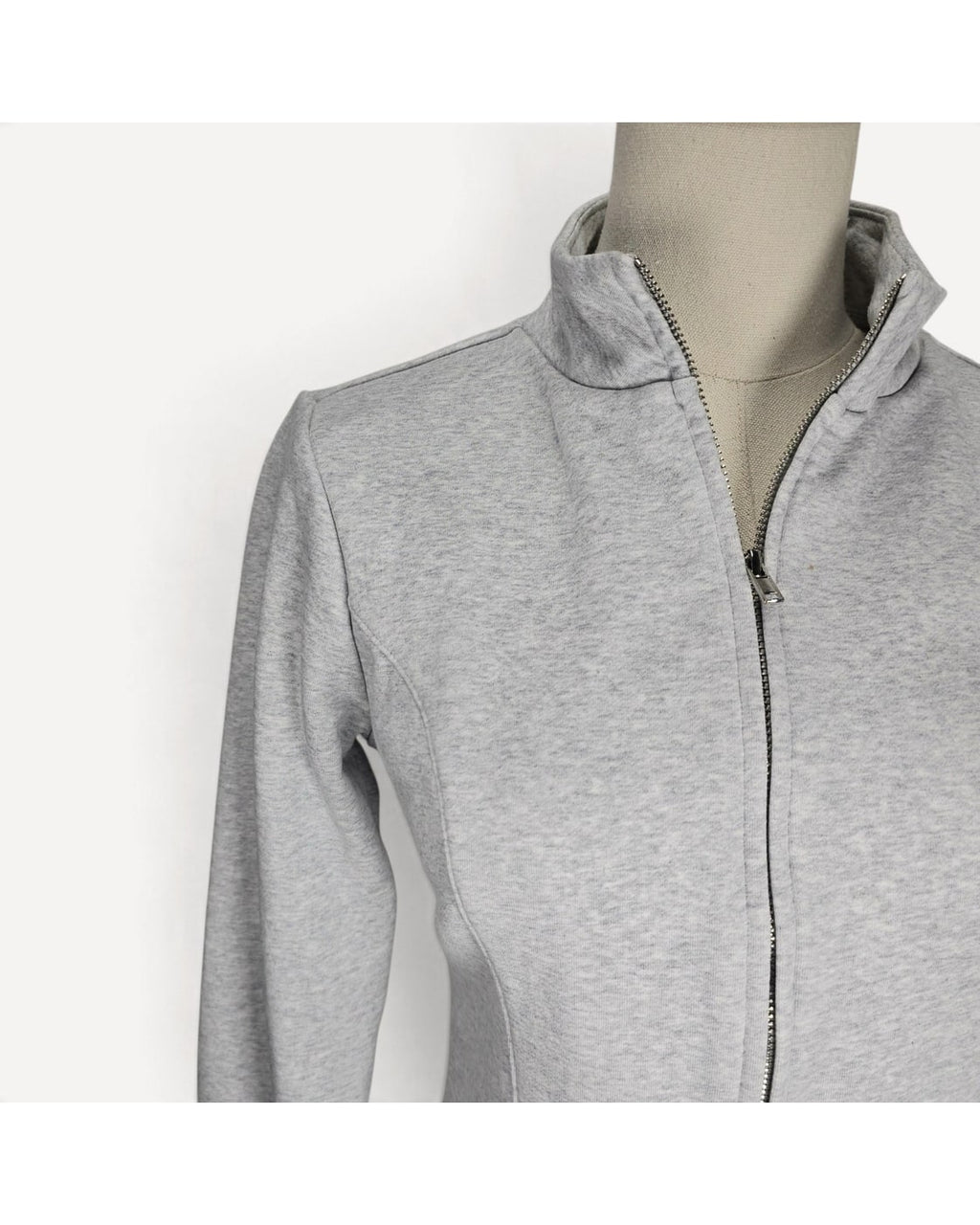 GOOD AMERICAN Cropped Seamed Zip Hoodie - Style# GS0446