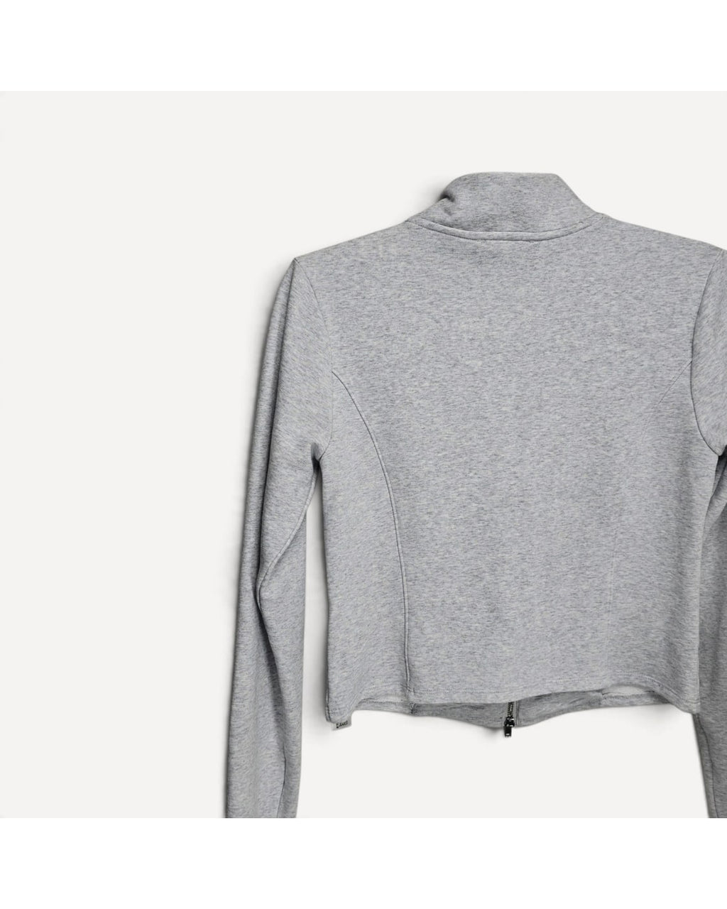 GOOD AMERICAN Cropped Seamed Zip Hoodie - Style# GS0446
