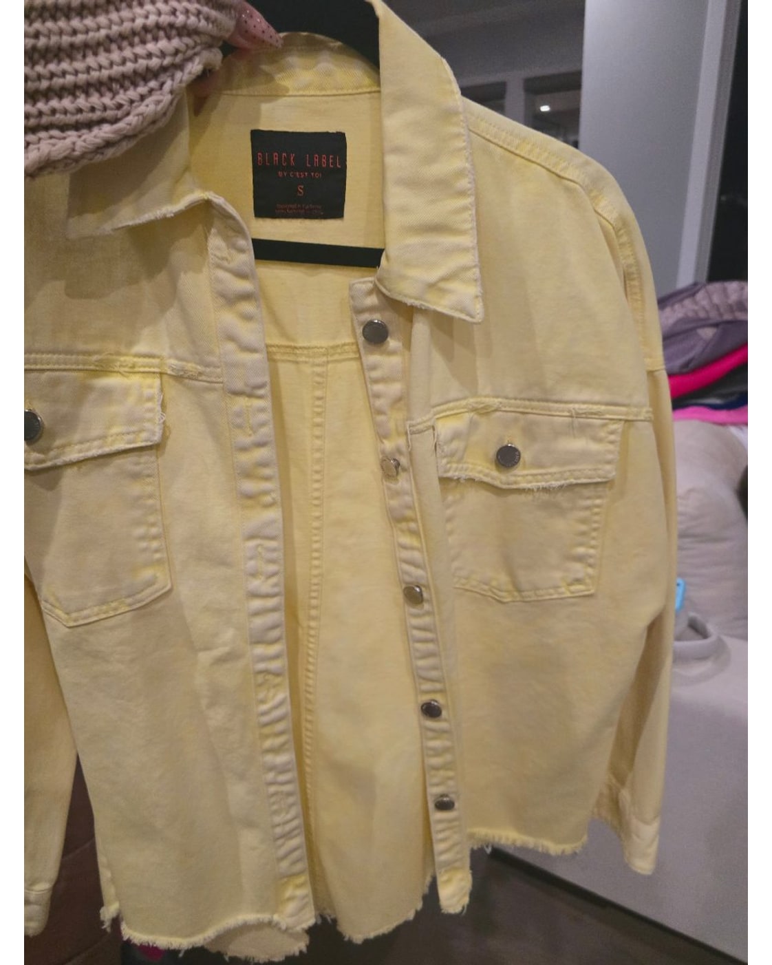 BLACK LABEL BY C'EST TOI Raw-Hem Denim Jacket - Style# JA4110C