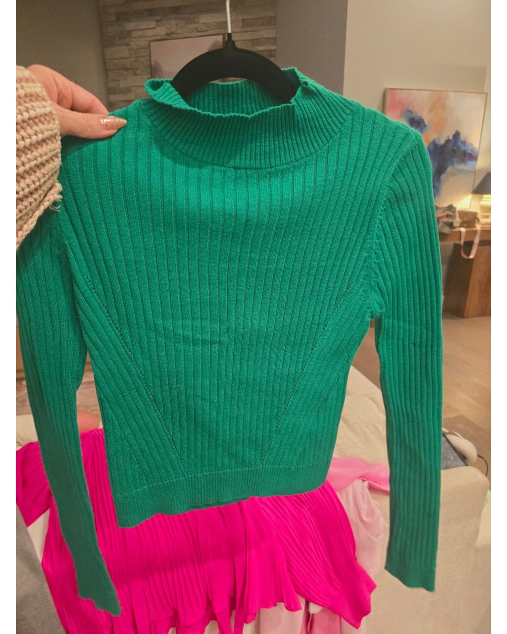 SHE + SKY Ribbed Turtleneck Sweater - Style# S9431S