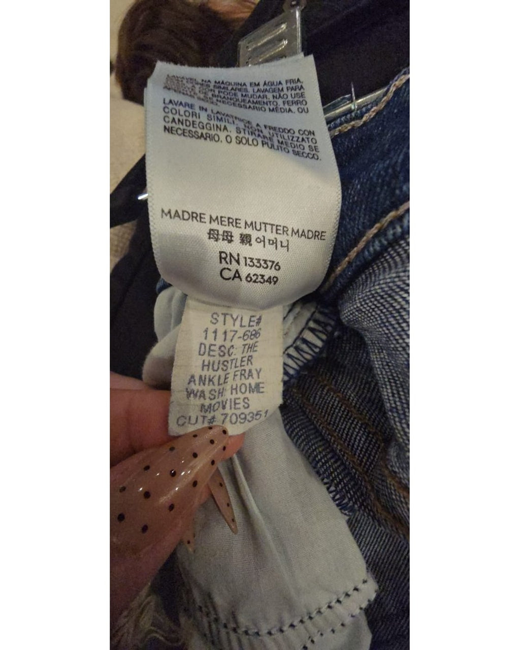 MOTHER The Hustler Ankle Fray Jeans - Style# 1117-686