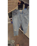 AGOLDE Riley Distressed Cropped Straight Jeans - Style# A056B-983