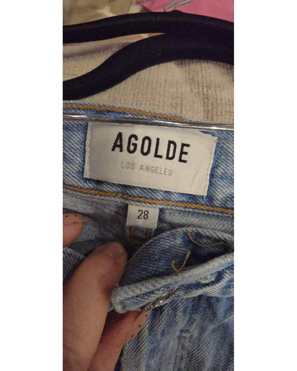 AGOLDE Riley Distressed Cropped Straight Jeans - Style# A056B-983