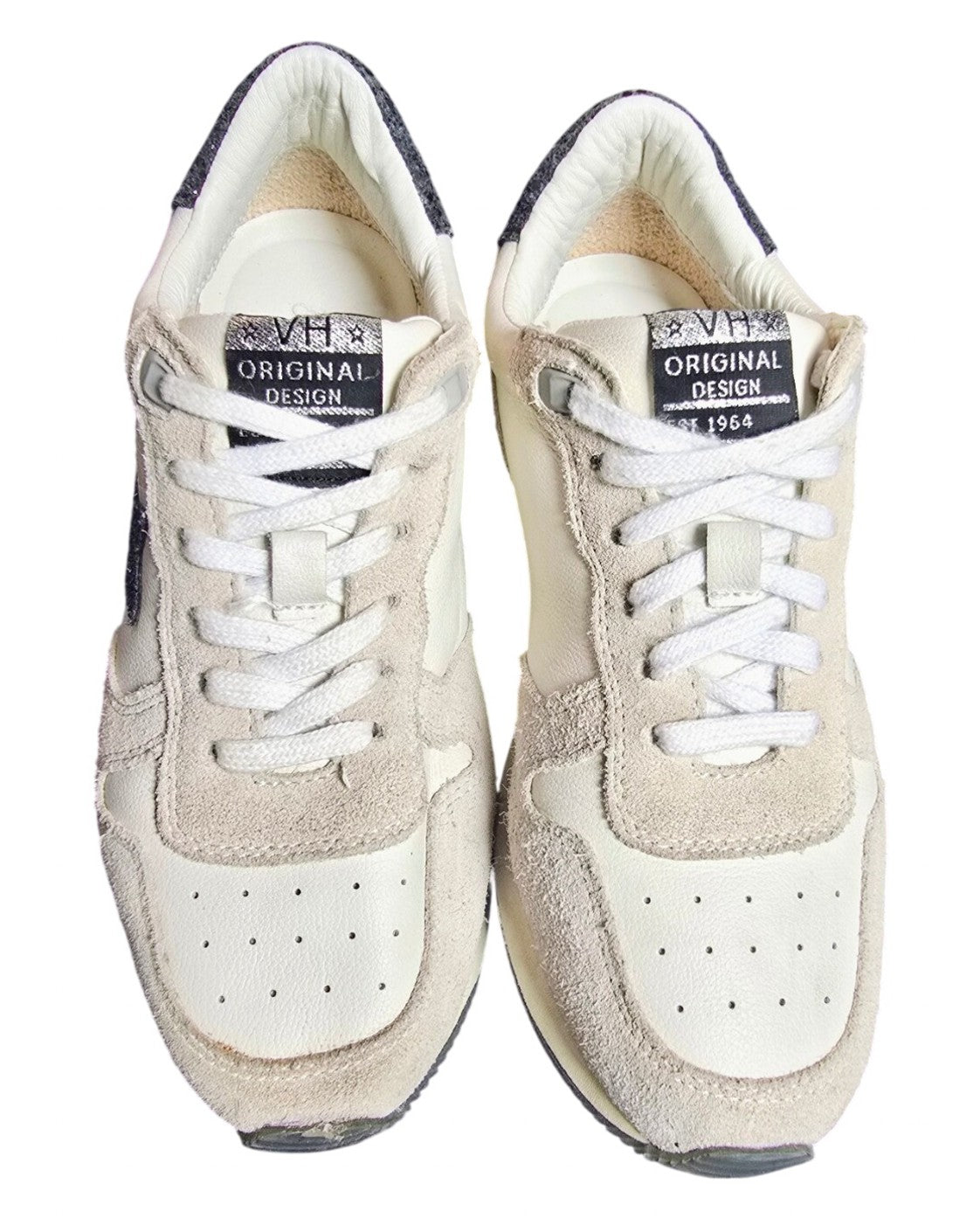 Beige Vintage Havana Glitter Star Lace-Up Sneakers, size 9 – photo 3