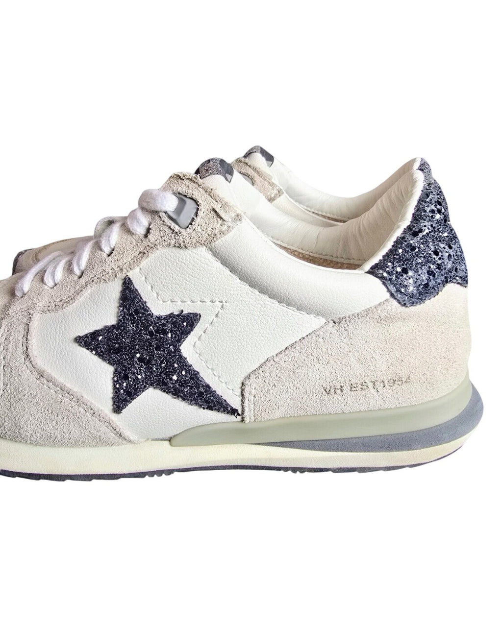 Beige Vintage Havana Glitter Star Lace-Up Sneakers, size 9 – photo 4