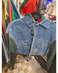 Furst of a Kind Reworked Miami Hurricanes Denim Hoodie Jacket