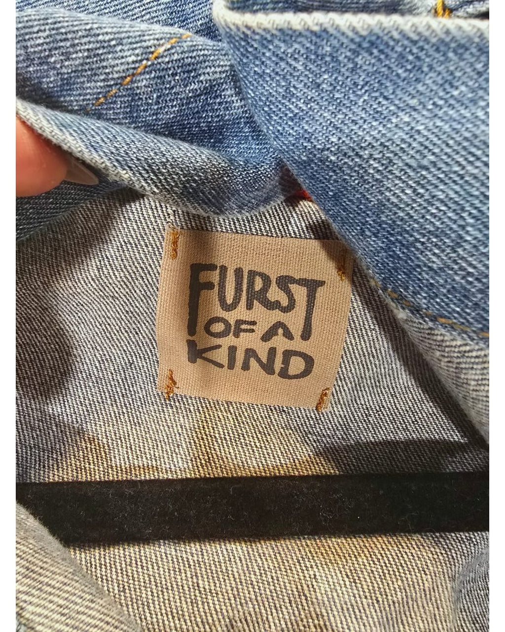 Furst of a Kind Reworked Miami Hurricanes Denim Hoodie Jacket