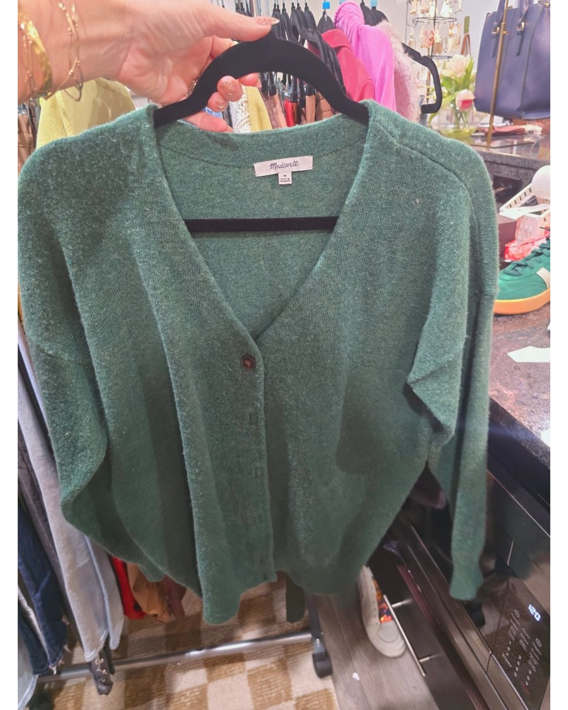 Madewell V-Neck Button-Front Cardigan