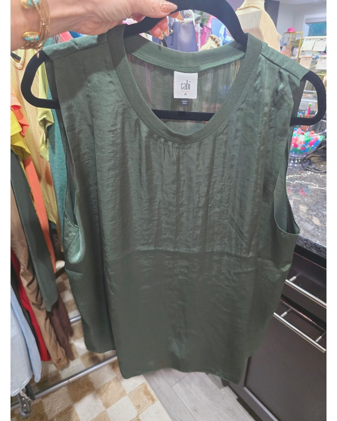 cabi Sleeveless Satin Tank - Style# 4742