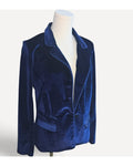 Fate Velvet Notch-Lapel Blazer