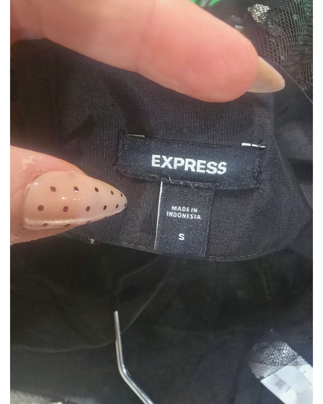 Express Bow Strap Mesh Dot Camisole