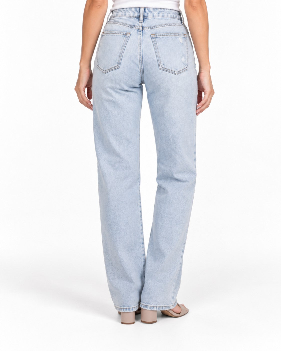 Vervet Raw Hem Straight Leg Jeans - Style# V3212