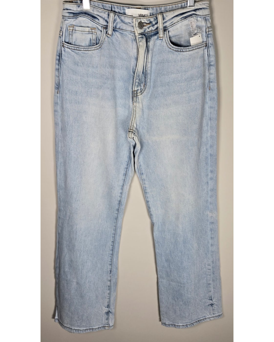 Vervet Raw Hem Straight Leg Jeans - Style# V3212