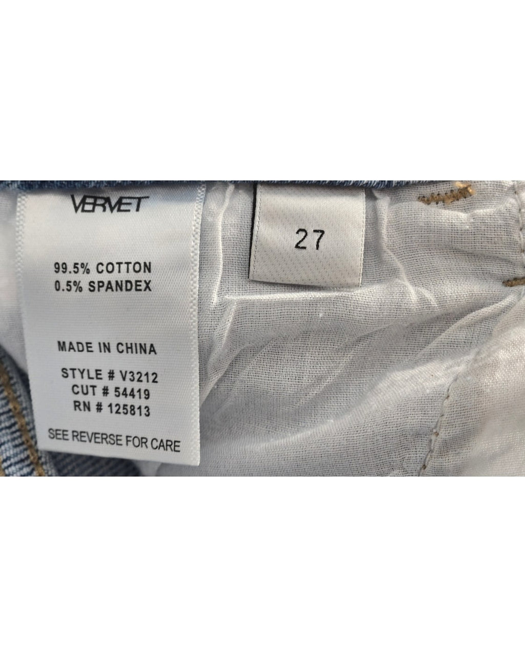 Vervet Raw Hem Straight Leg Jeans - Style# V3212