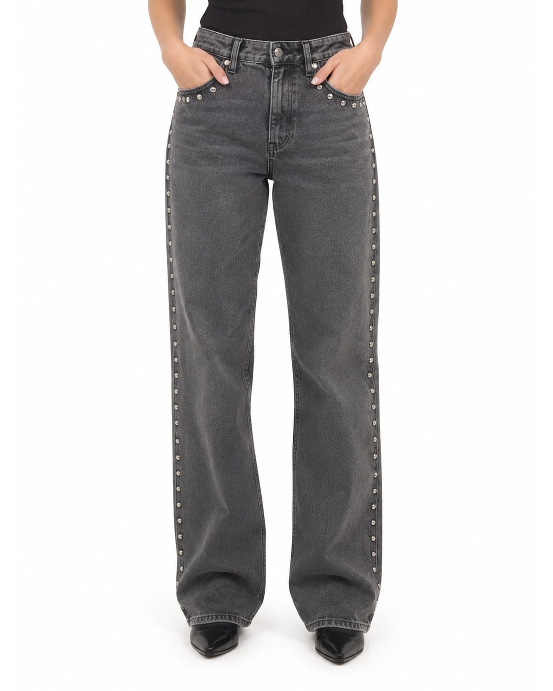 Abercrombie & Fitch "The Loose High Rise" Studded Jeans