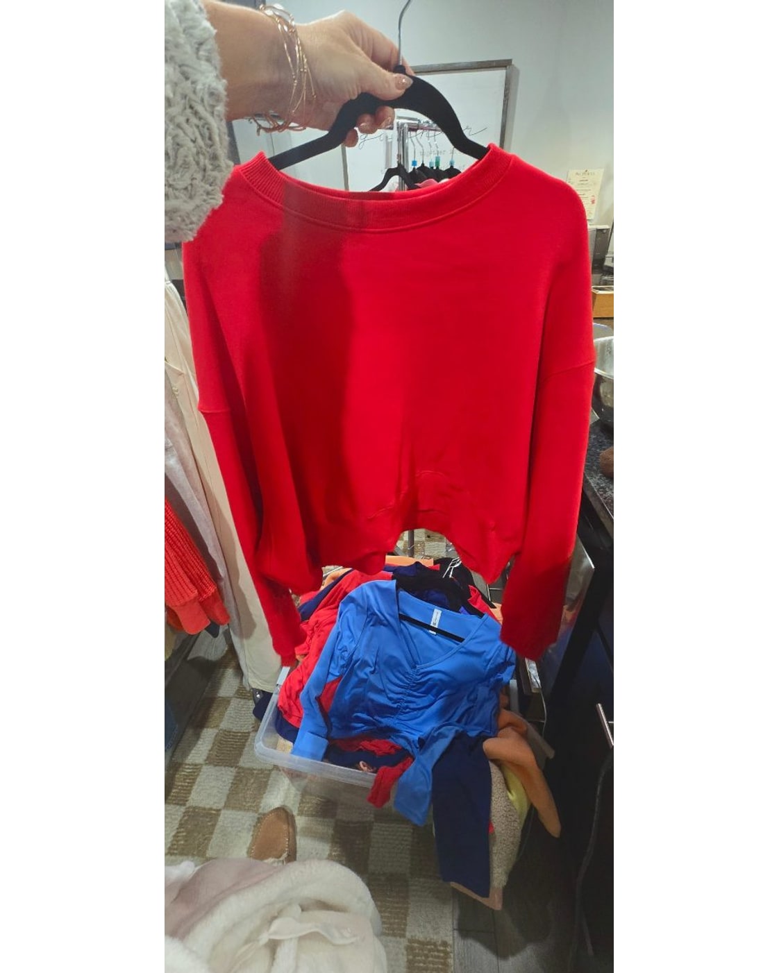 TCEC Cropped Crewneck Sweater
