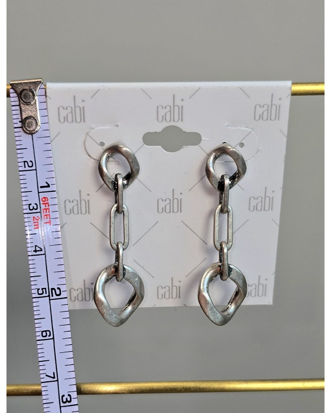 cabi Chain Link Drop Earrings