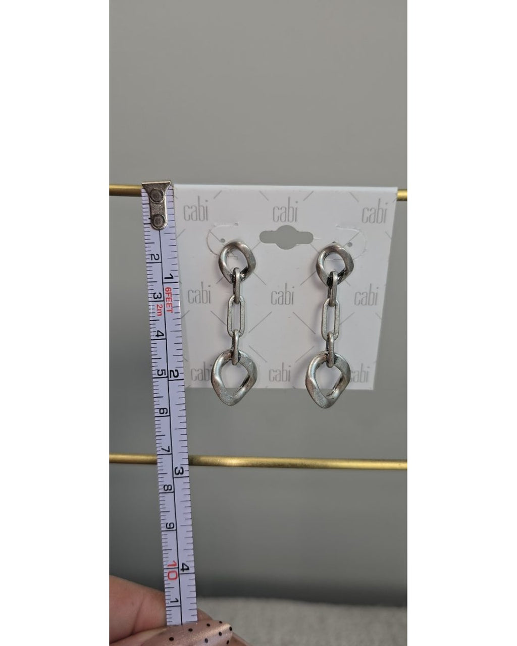 cabi Chain Link Drop Earrings