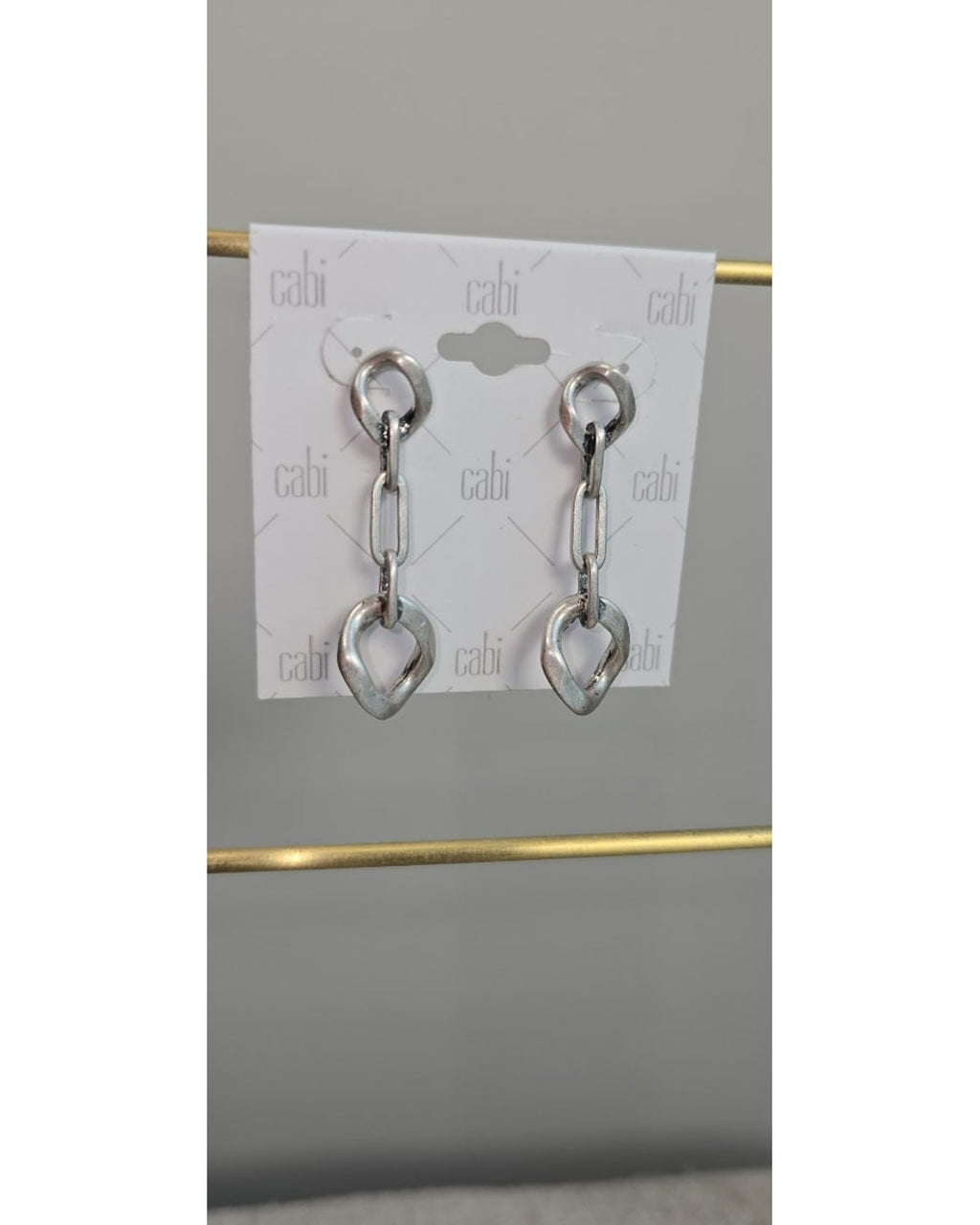 cabi Chain Link Drop Earrings