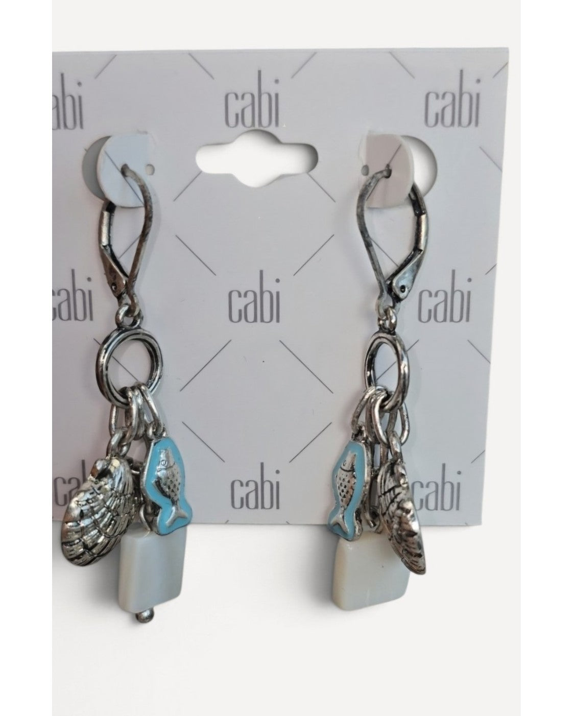 Silver cabi Shell and Fish Charm Dangle Earrings - NWT – photo 3