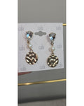 cabi Crystal Teardrop Pearl Disc Drop Earrings - NWT