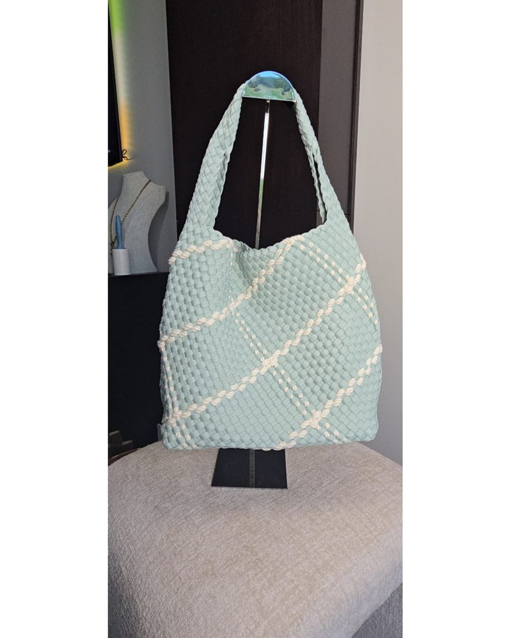 Woven Basketweave Hobo Bag