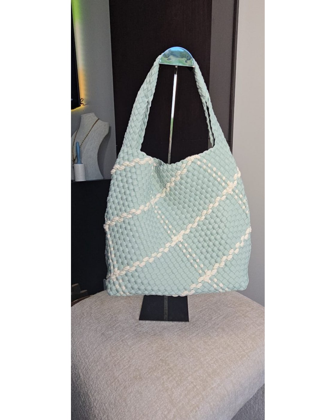 Woven Basketweave Hobo Bag