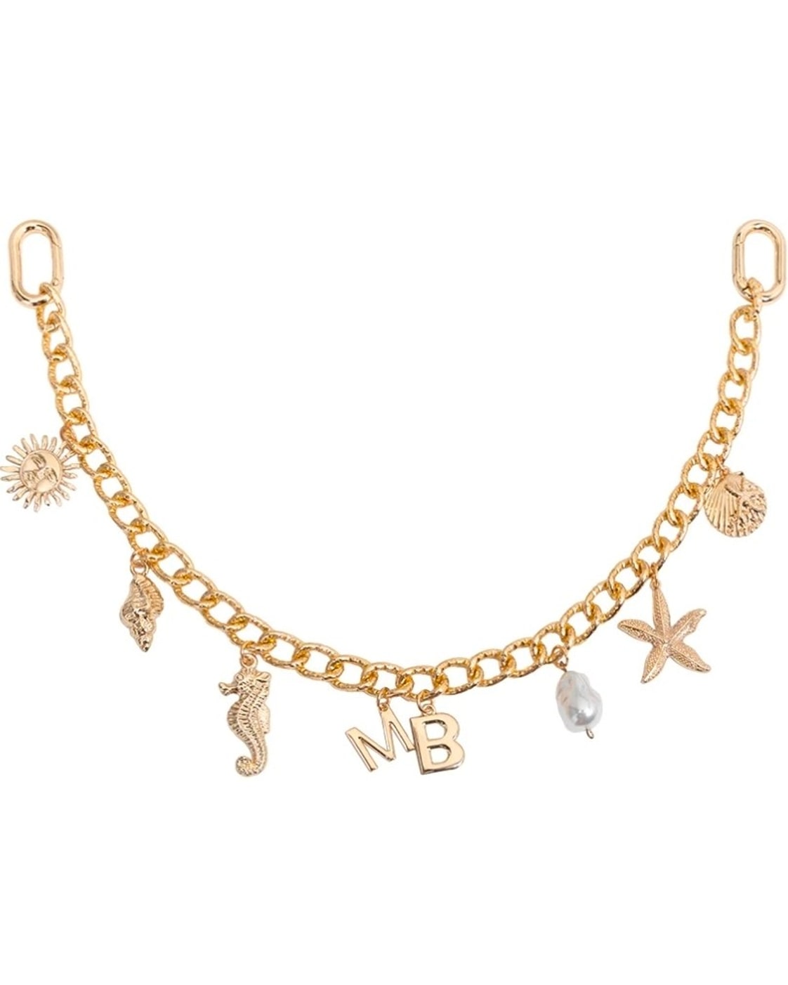 Nautical Charm Bracelet with Seahorse and Starfish Charms - NWT