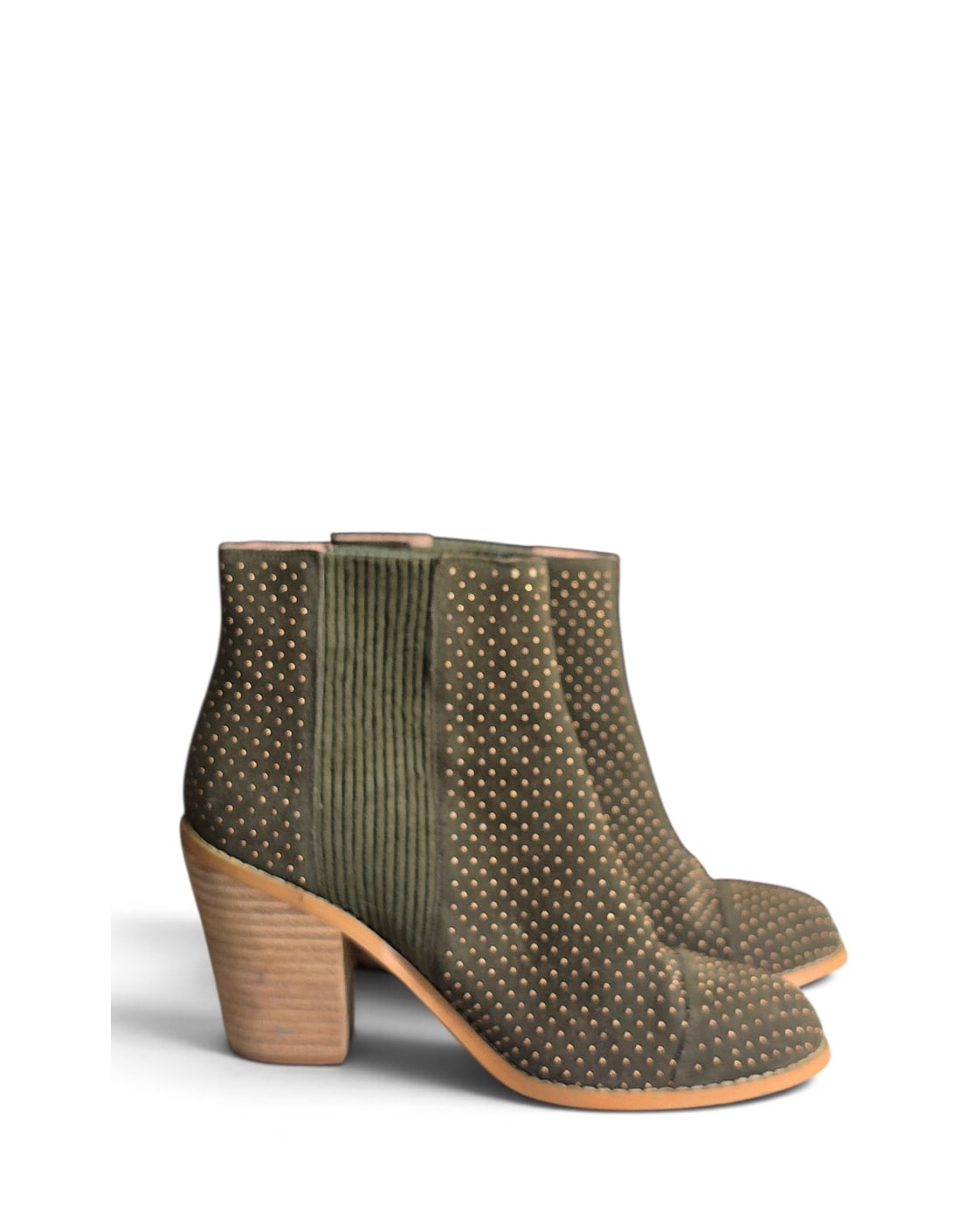 Anthropologie Studded Suede Booties