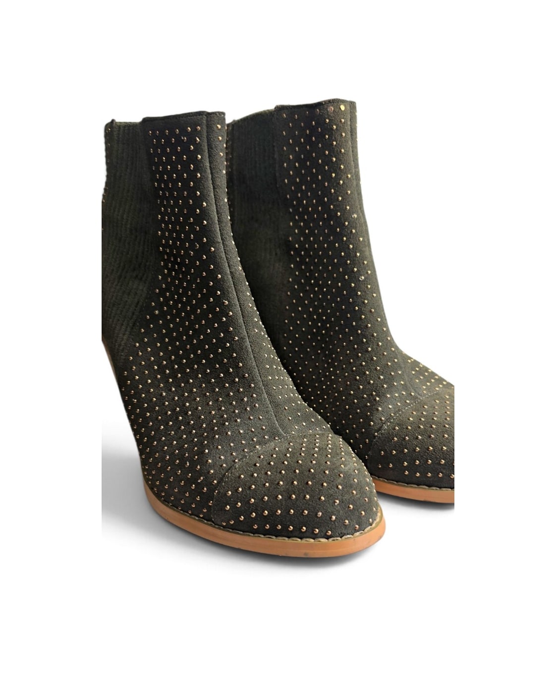Anthropologie Studded Suede Booties