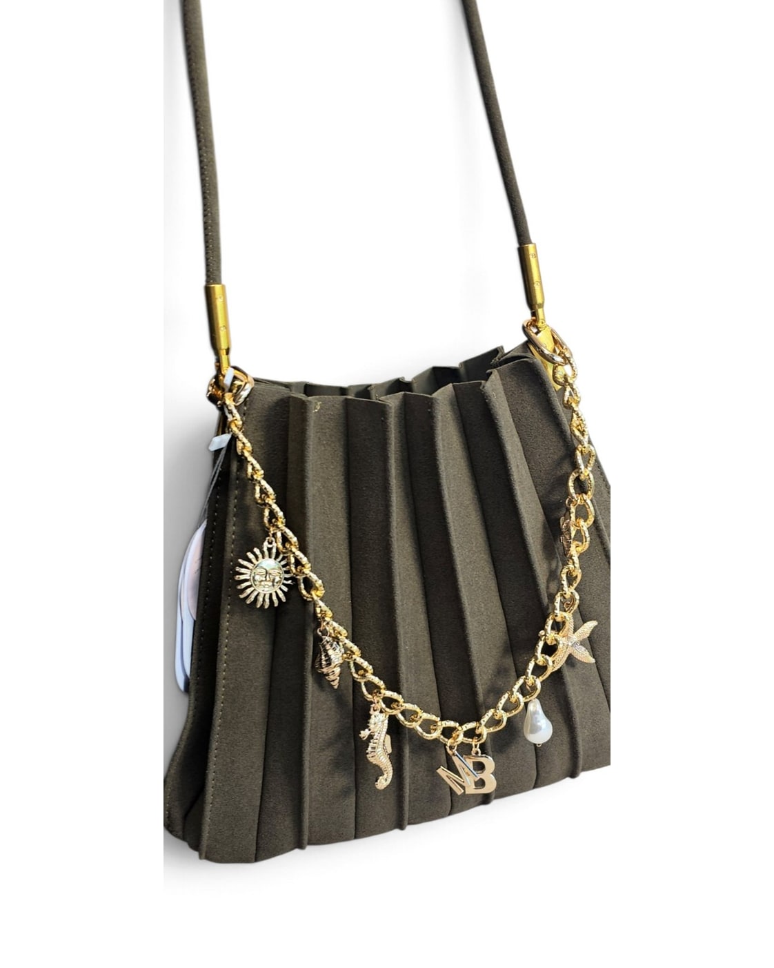 Melie Bianco Pleated Vegan Leather Crossbody - NWT