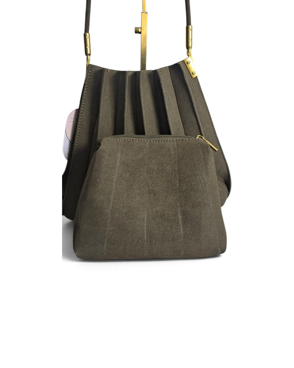 Melie Bianco Pleated Vegan Leather Crossbody - NWT