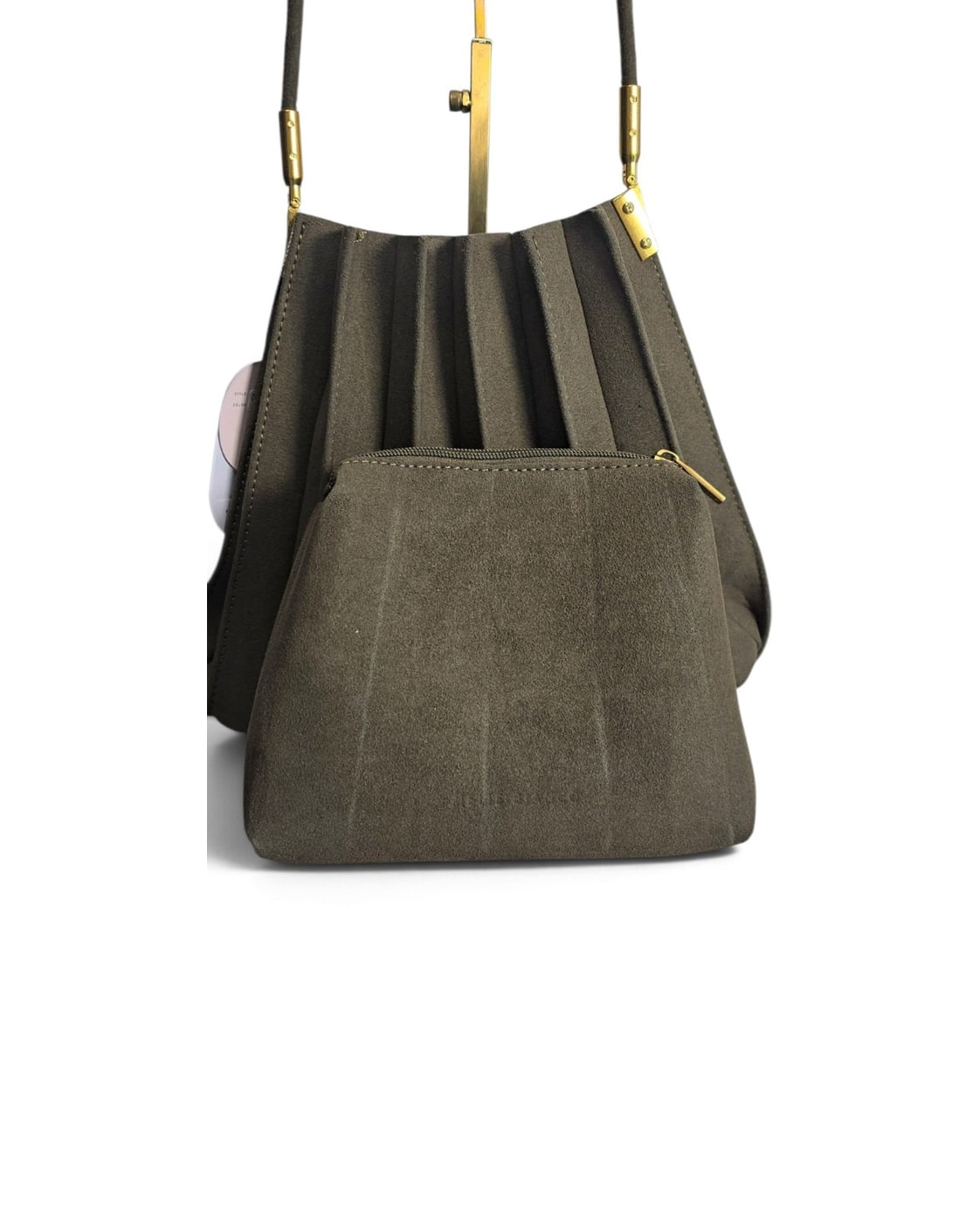 Melie Bianco Pleated Vegan Leather Crossbody - NWT