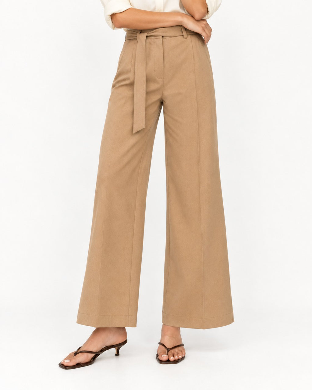 Ann Taylor The Belted Boot Pant in Stretch Twill