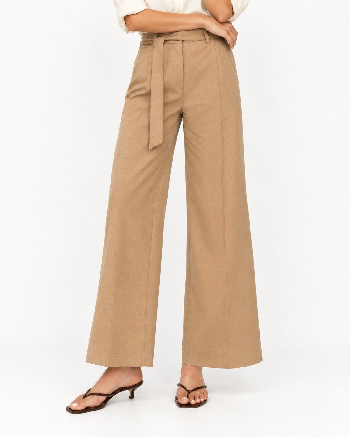 Ann Taylor The Belted Boot Pant in Stretch Twill