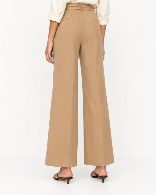 Beige Ann Taylor The Belted Boot Pant in Stretch Twill, size 6 – photo 2
