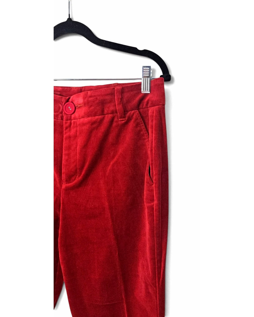 Ford red velvet trouser