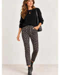 cabi Leopard Print Straight Leg Pants - Style# 3393
