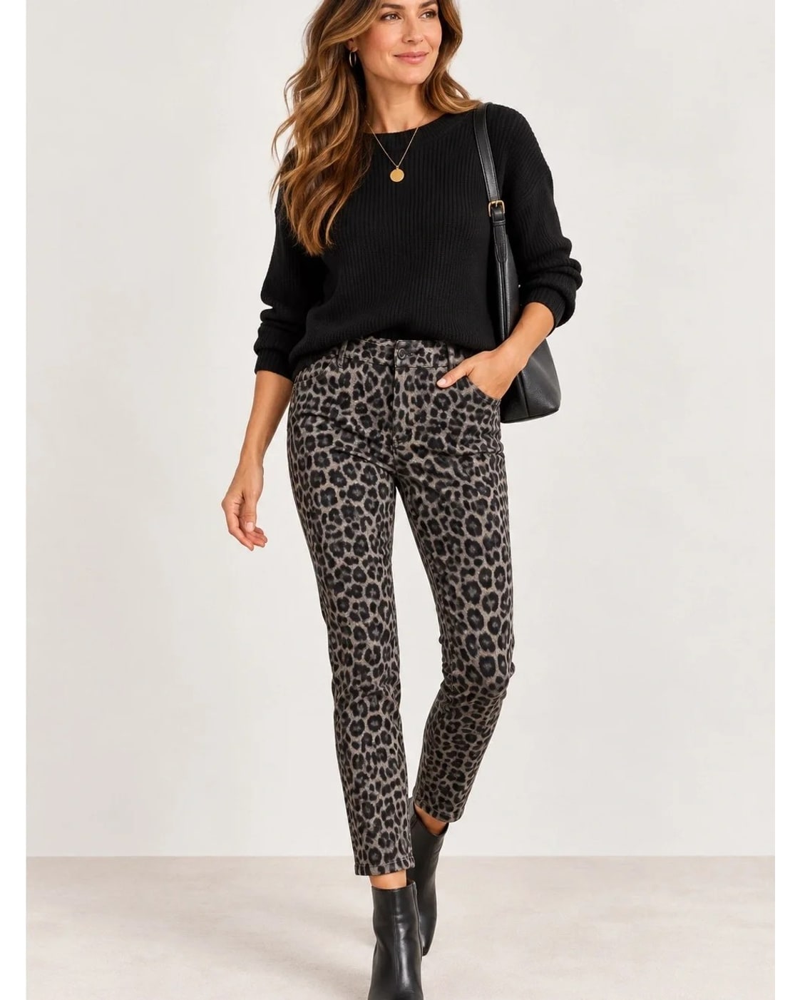 cabi Leopard Print Straight Leg Pants - Style# 3393