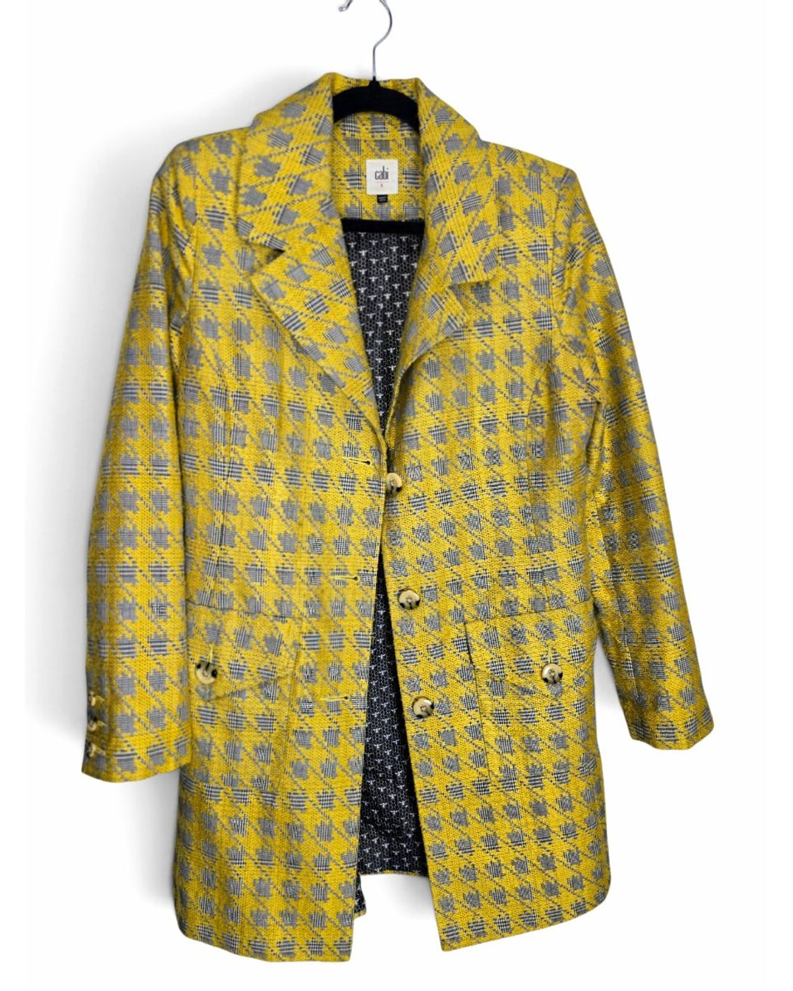 Cabi Regency Houndstooth Plaid Swing Coat - Style# 3491