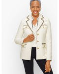 Talbots Fringe-Trim Tweed Blazer
