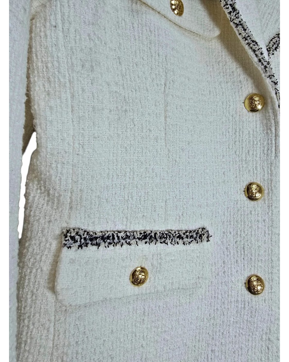 Talbots Fringe-Trim Tweed Blazer
