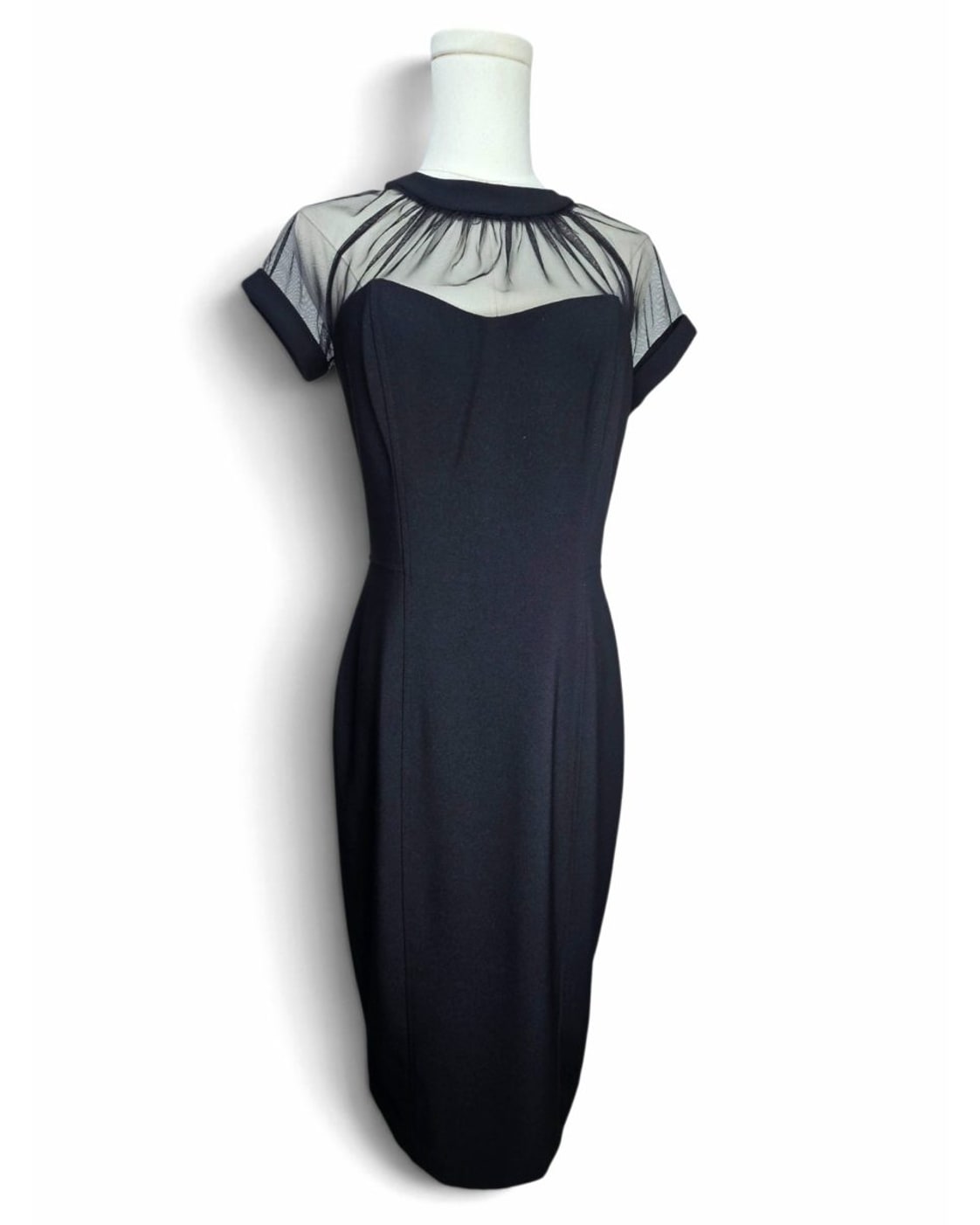 Maggy London Illusion Mesh Sheath Dress
