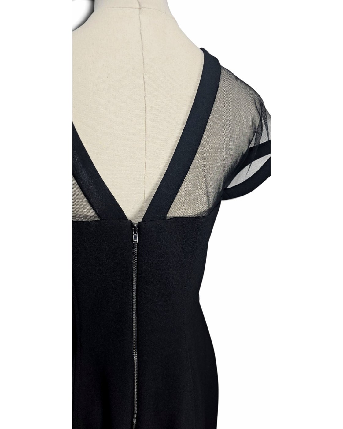 Maggy London Illusion Mesh Sheath Dress